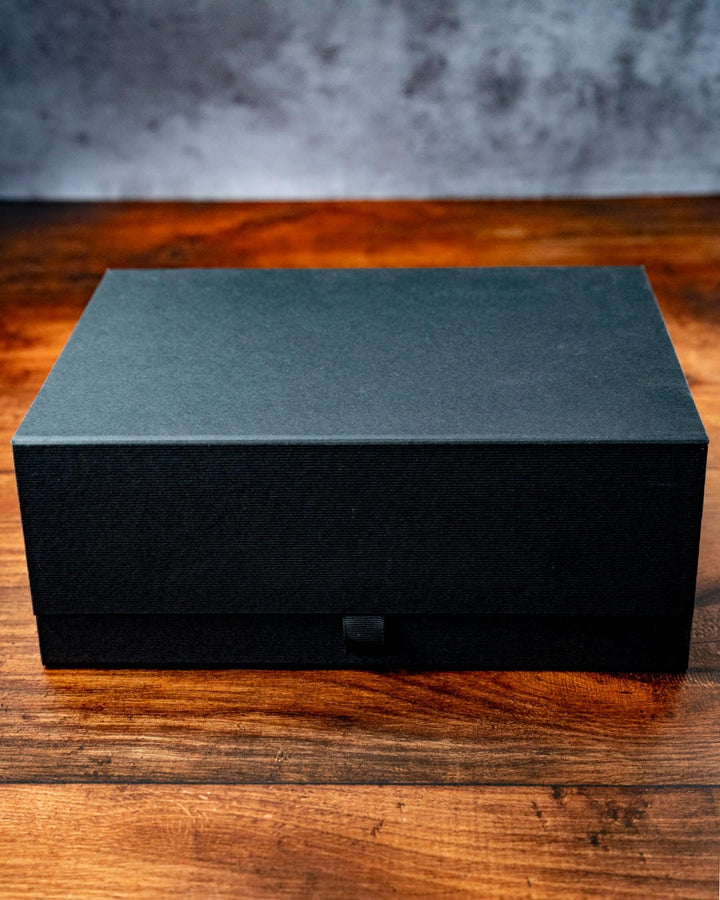 Fireside Brew Co. Gift Box & Wrapping – Magnetic Black Box + Festive Tissue